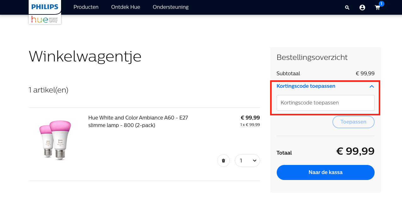 Philips Hue kortingscode