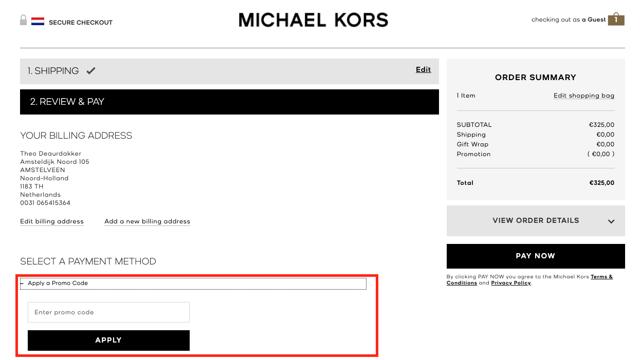 Michael Kors kortingscode